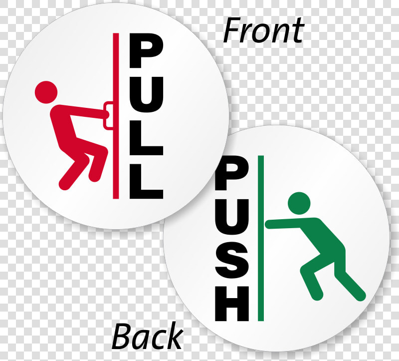 Pull Push With Graphic 2 sided Label   Do Not Push Or Pull  HD Png DownloadTransparent PNG