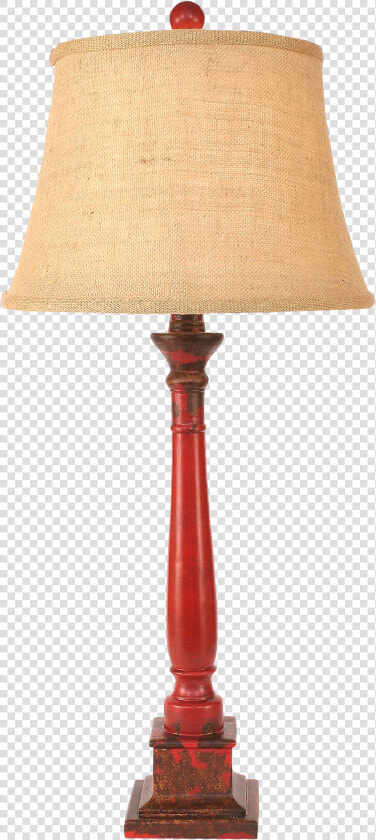 Aged Brick Red Square Candlestick Table Lamp   Lamp  HD Png DownloadTransparent PNG