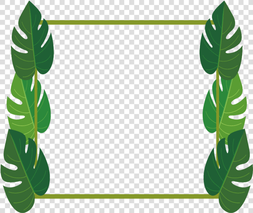 Mq Leaf Leaves Frame Frames Palm   Palm Leaves Border Clipart  HD Png DownloadTransparent PNG