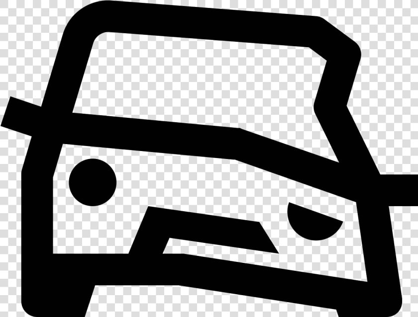 It S A Logo Of A Crashed Car Evident By One Side Of   Icon  HD Png DownloadTransparent PNG