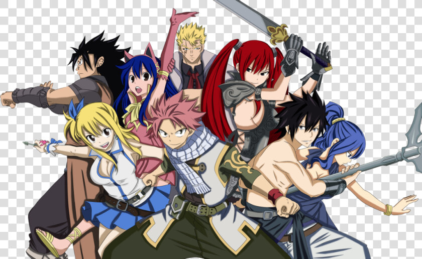 Gajeel  Lucy  Wendy  Natsu  Laxus  Erza  Gray  And   Fairy Tail Natau E Lucy  HD Png DownloadTransparent PNG