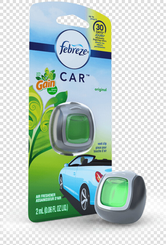 Febreze Car Vent Clip  Gain Original Scent   Febreze Car Smoke Odor Eliminator  HD Png DownloadTransparent PNG