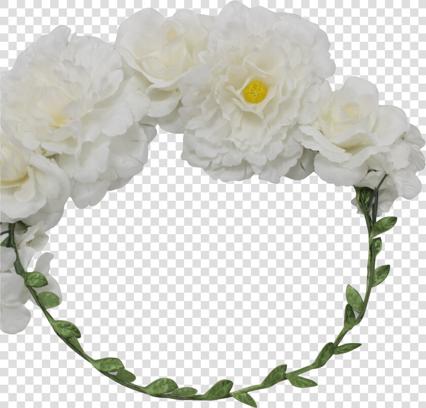 Fashion Bride Flower Crown With Green Wire And Leaves   Artificial Flower  HD Png DownloadTransparent PNG