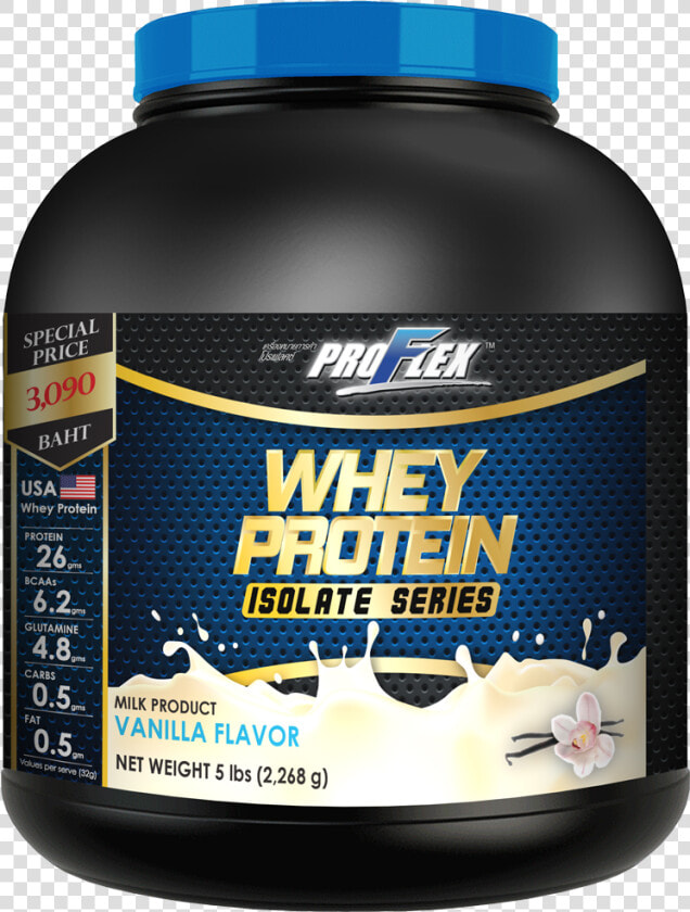 Proflex Isolate Vanilla 5lbs   Proflex Isolate Vanilla  HD Png DownloadTransparent PNG