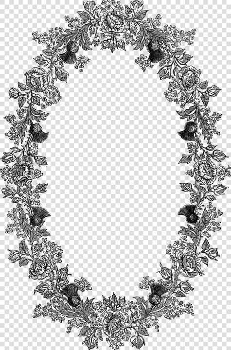 Vintage  Floral  Frame  Flourish  Line Art  Wreath   Picture Frame  HD Png DownloadTransparent PNG