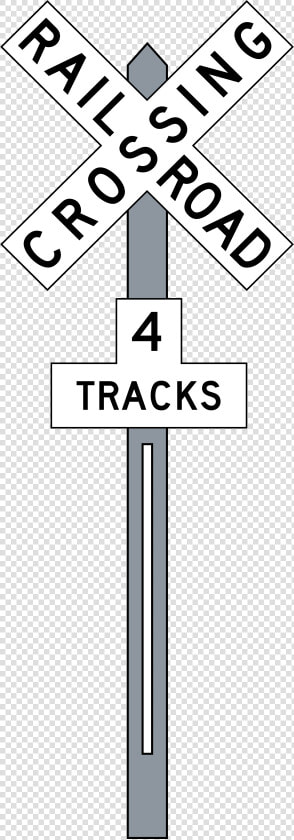 Mutcd 4 Track Railroad Crossing Signs  HD Png DownloadTransparent PNG