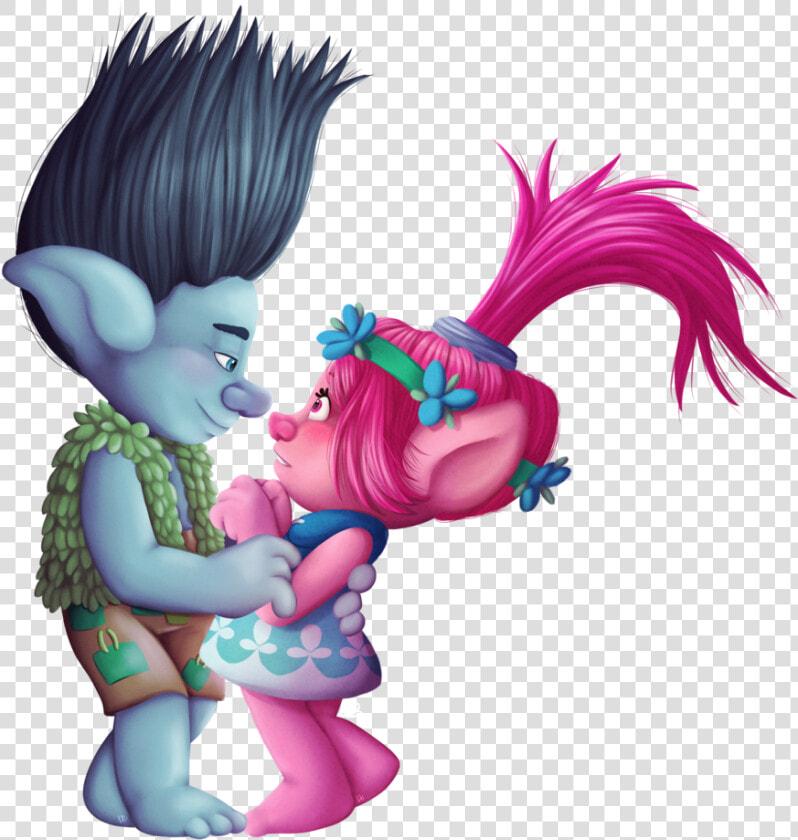 Trolls Branch And Poppy  HD Png DownloadTransparent PNG