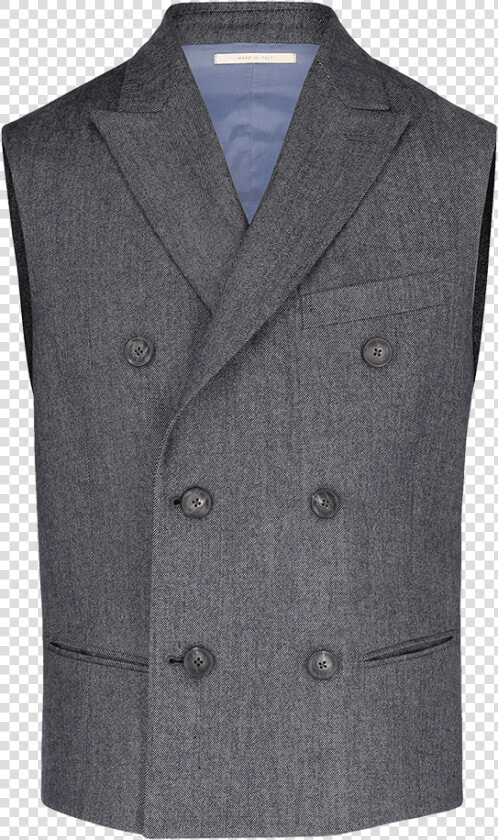 Double Breasted Waistcoat With Denim Effect   Button  HD Png DownloadTransparent PNG