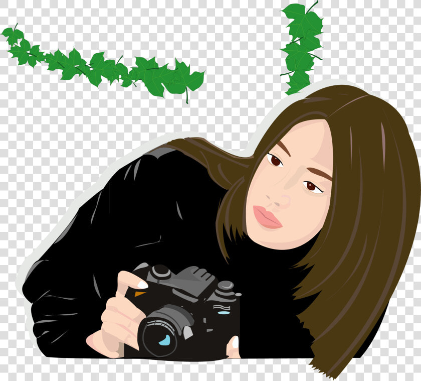 Photography Paparazzi Camera   Cool Girl Have The Camera Clipart  HD Png DownloadTransparent PNG