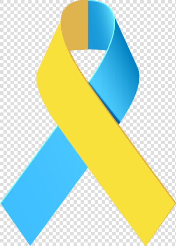 Cancer Ribbon Breast Cancer Awareness Ribbon Clip Art   Yellow And Blue Cancer Ribbon  HD Png DownloadTransparent PNG