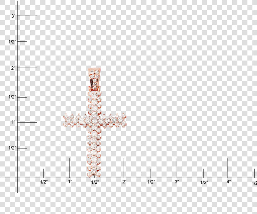 10k Rose Gold Diamond Cross Pendant   Cross  HD Png DownloadTransparent PNG