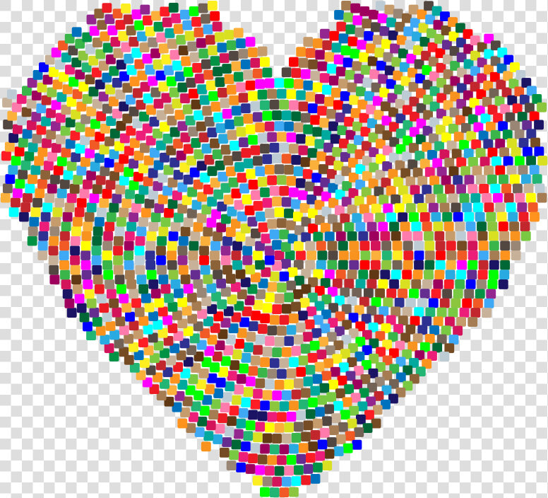 Colorful Mosaic Heart   Transparent Mosaic Png  Png DownloadTransparent PNG