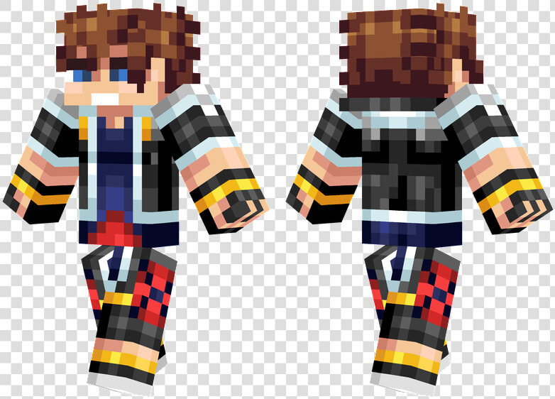 Sora   Illustration   Minecraft Kingdom Hearts Sora Skins  HD Png DownloadTransparent PNG