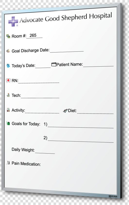 Patient Pain Goals Whiteboard  HD Png DownloadTransparent PNG