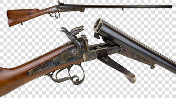 16 Bore Double Barrel Lefaucheux System Rotary Underleaver   1870 Double Barrel Shotgun  HD Png DownloadTransparent PNG