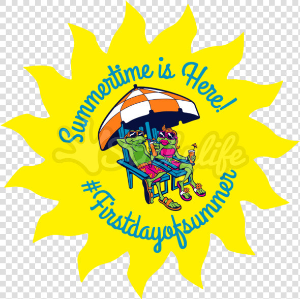 First Day Of Summer Sun Decal   Illustration  HD Png DownloadTransparent PNG