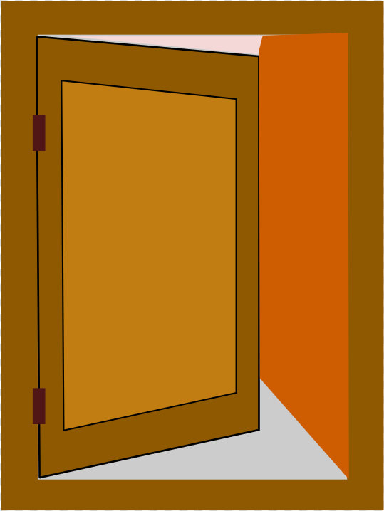 Door Cartoon Png Wooden Room Door Clip Art At Clker   Opening Door Clipart Gif  Transparent PngTransparent PNG