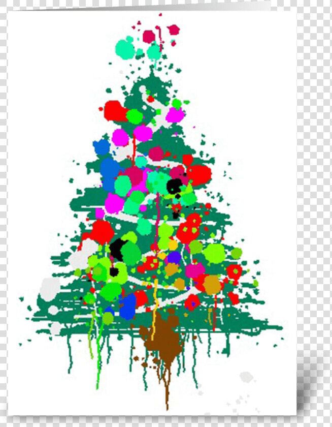 Christmas Tree Explosion Greeting Card   Christmas Tree  HD Png DownloadTransparent PNG