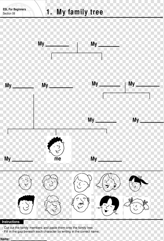 Transparent Family Tree Clipart   Template My Family Tree  HD Png DownloadTransparent PNG