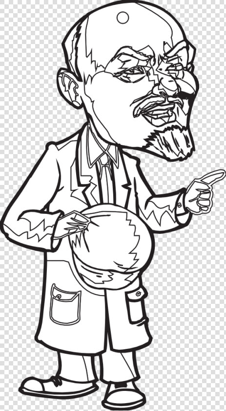 Lenin Drawing Outline   Cartoon  HD Png DownloadTransparent PNG