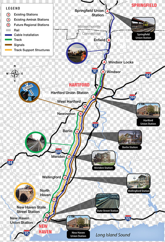 Wallingford Officially Says Farewell To Family Flower   Hartford Line Map  HD Png DownloadTransparent PNG