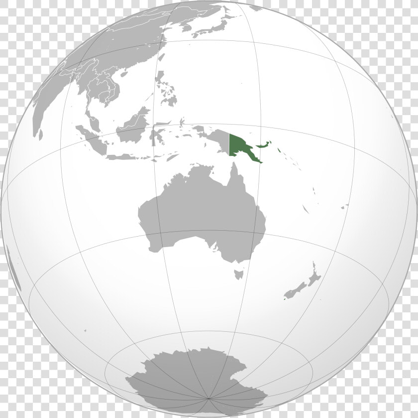 Papua New Guinea Map   Australia Orthographic Projection  HD Png DownloadTransparent PNG