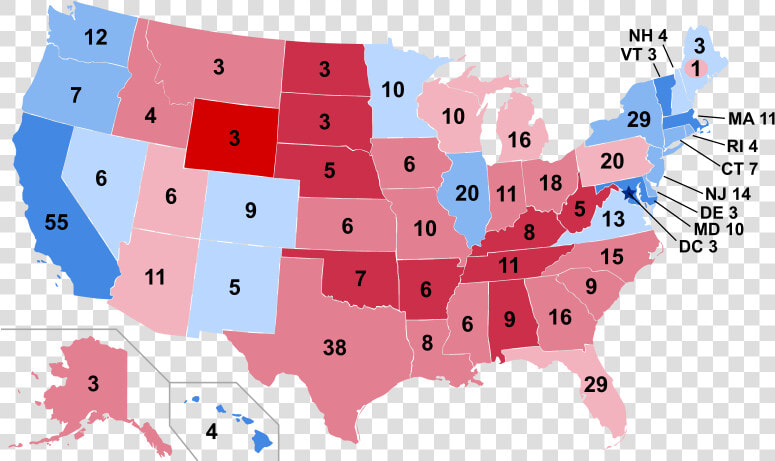 2016 Vote By State  HD Png DownloadTransparent PNG