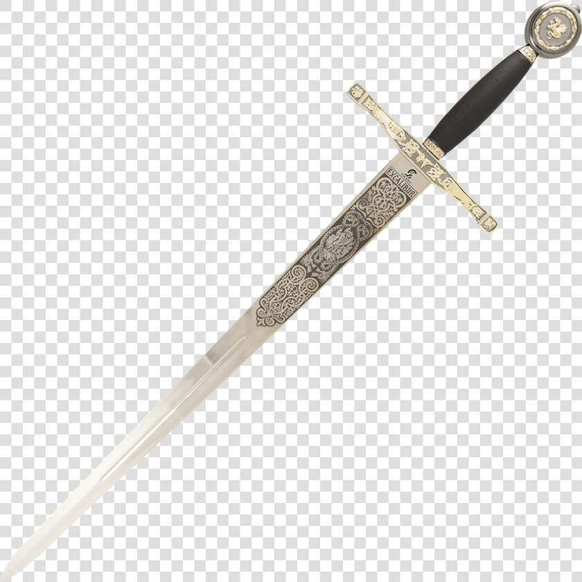 Black gold Excalibur Sword   Art Gladius Richard Lion Heart  HD Png DownloadTransparent PNG