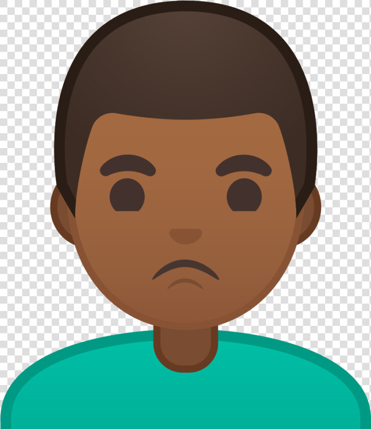 Man Pouting Medium Dark Skin Tone Icon   Face Palm Emoji Black  HD Png DownloadTransparent PNG