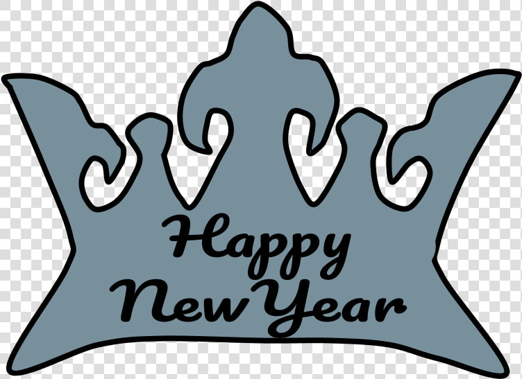 Crown  Silver  Happy New Year Lettering  HD Png DownloadTransparent PNG