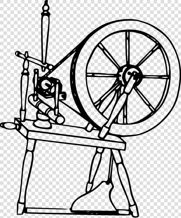 Spinning Wheel Drawing Yarn Fiber Art  HD Png DownloadTransparent PNG