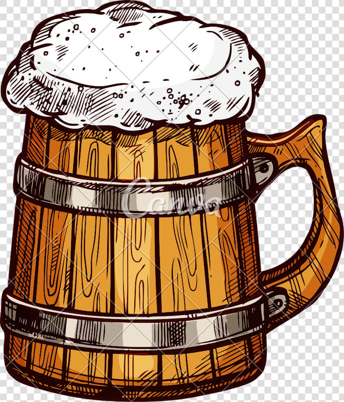 Vector Icons By Canva   Wooden Beer Mug Vector  HD Png DownloadTransparent PNG