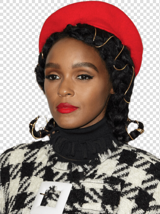 Janelle Monáe Wearing Red Beret   Janelle Monae Rock And Roll Hall Of Fame  HD Png DownloadTransparent PNG