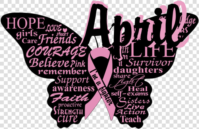 Breast Cancer Courage Personalize Butterfly Poster   Illustration  HD Png DownloadTransparent PNG