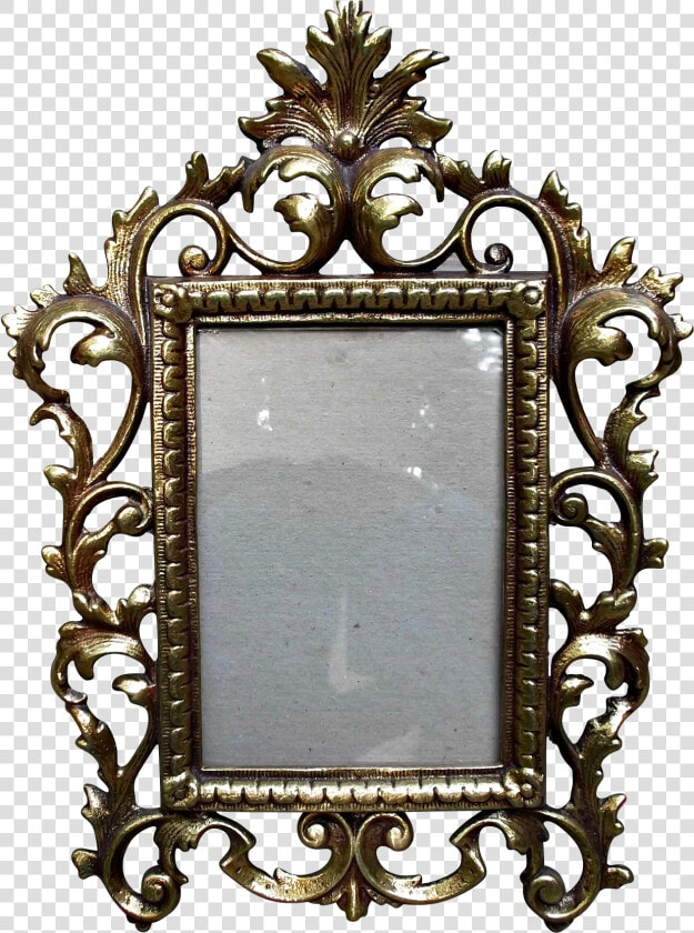 Transparent Metal Frame Png   Antique Victorian Brass Picture Frame  Png DownloadTransparent PNG