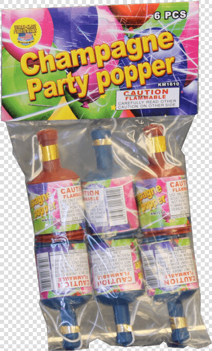 Champagne Party Popper 6 Pack   6 Pack Party Poppers  HD Png DownloadTransparent PNG