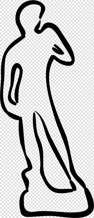 David Statue Hand Drawn Outline   Statue Of David Clipart  HD Png DownloadTransparent PNG