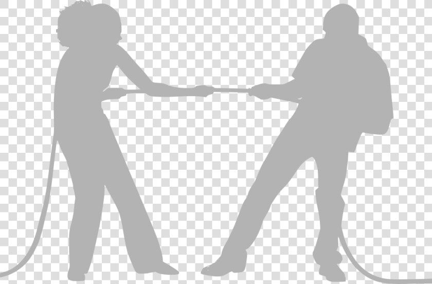 The Selfishness Of Begging Someone To Stay Friends   Tug Of War Silhouette  HD Png DownloadTransparent PNG