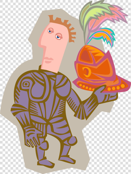 Vector Illustration Of Medieval Knight In Armor With   Illustration  HD Png DownloadTransparent PNG