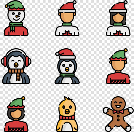 Christmas Avatars   Cartoon  HD Png DownloadTransparent PNG