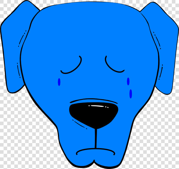 Blue Sad Svg Clip Arts   Cartoon Dog Face  HD Png DownloadTransparent PNG