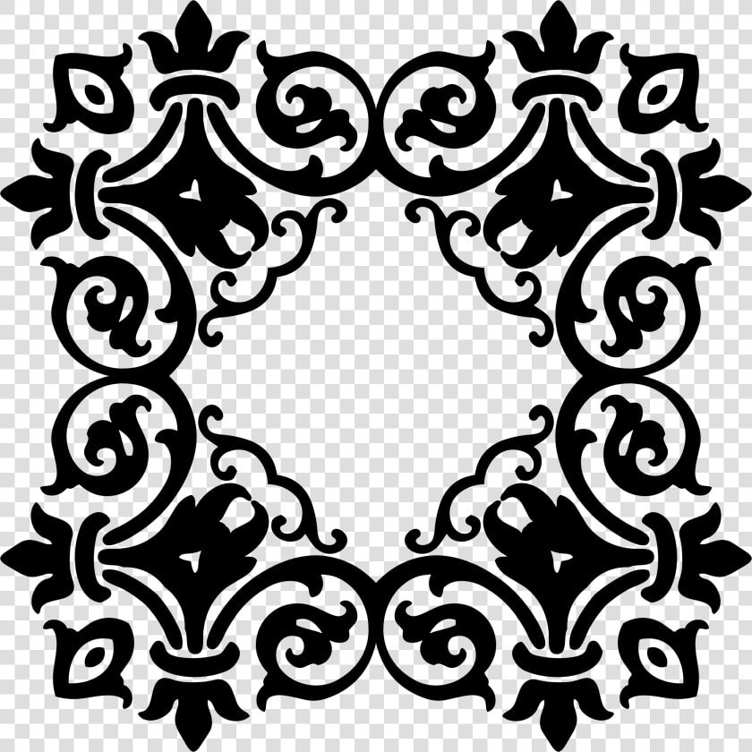 Visual Arts flower leaf   Damask Stencil Patterns  HD Png DownloadTransparent PNG