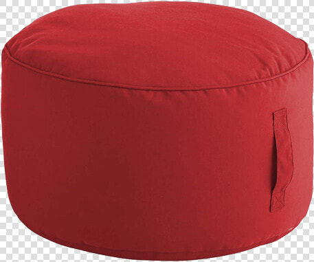 Red Round Ottoman With Plush Cushioning   Bean Bag Chair  HD Png DownloadTransparent PNG