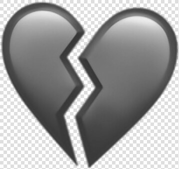 Broken Black Heart Emoji   Broken Heart Emoji Transparent  HD Png DownloadTransparent PNG