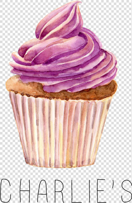 Graphic Library Transparent Watercolours Cupcake   Pink Purple Cupcake Watercolor  HD Png DownloadTransparent PNG