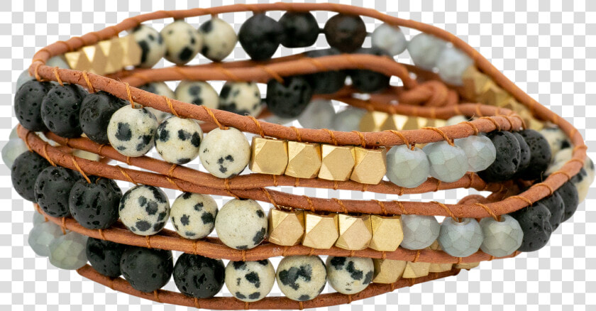  dalmation Stone  Triple Wrap Zengo Bracelet   Bracelet  HD Png DownloadTransparent PNG