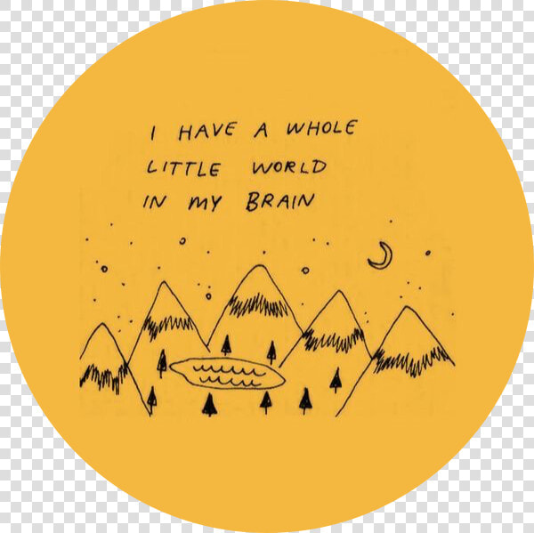 💛  mountain  circle  quote  yellow  background  aesthetic   Aesthetics  HD Png DownloadTransparent PNG