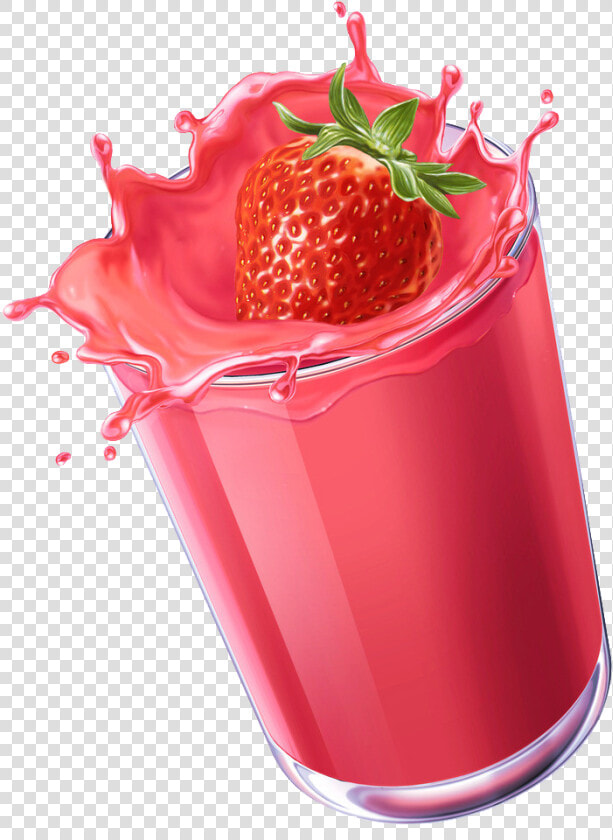 Transparent Strawberry Clip Art   Strawberry Juice Glass Png  Png DownloadTransparent PNG