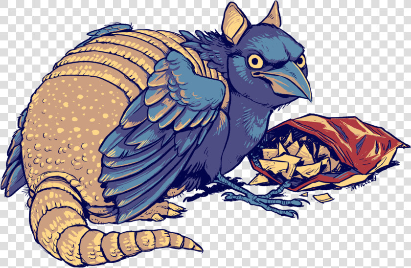 A Common Roadside Sight In Texas  The Grackle Armadillo   Trash Gryphons  HD Png DownloadTransparent PNG