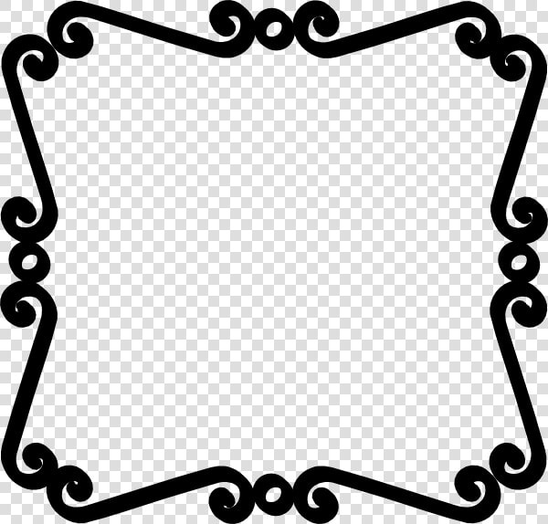 Black And White Scroll Border Clip Art   Border Clipart Black And White  HD Png DownloadTransparent PNG